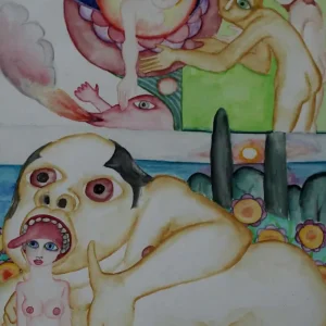 Surrealistische compositie met figuren