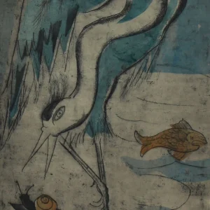 Reiger, vis en slak ‘Le héron (de la Fontaine)'