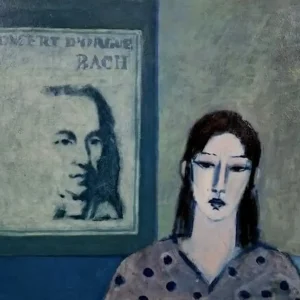 Vrouw met affiche I
