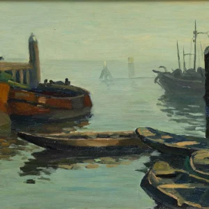 Texels havenlandschap